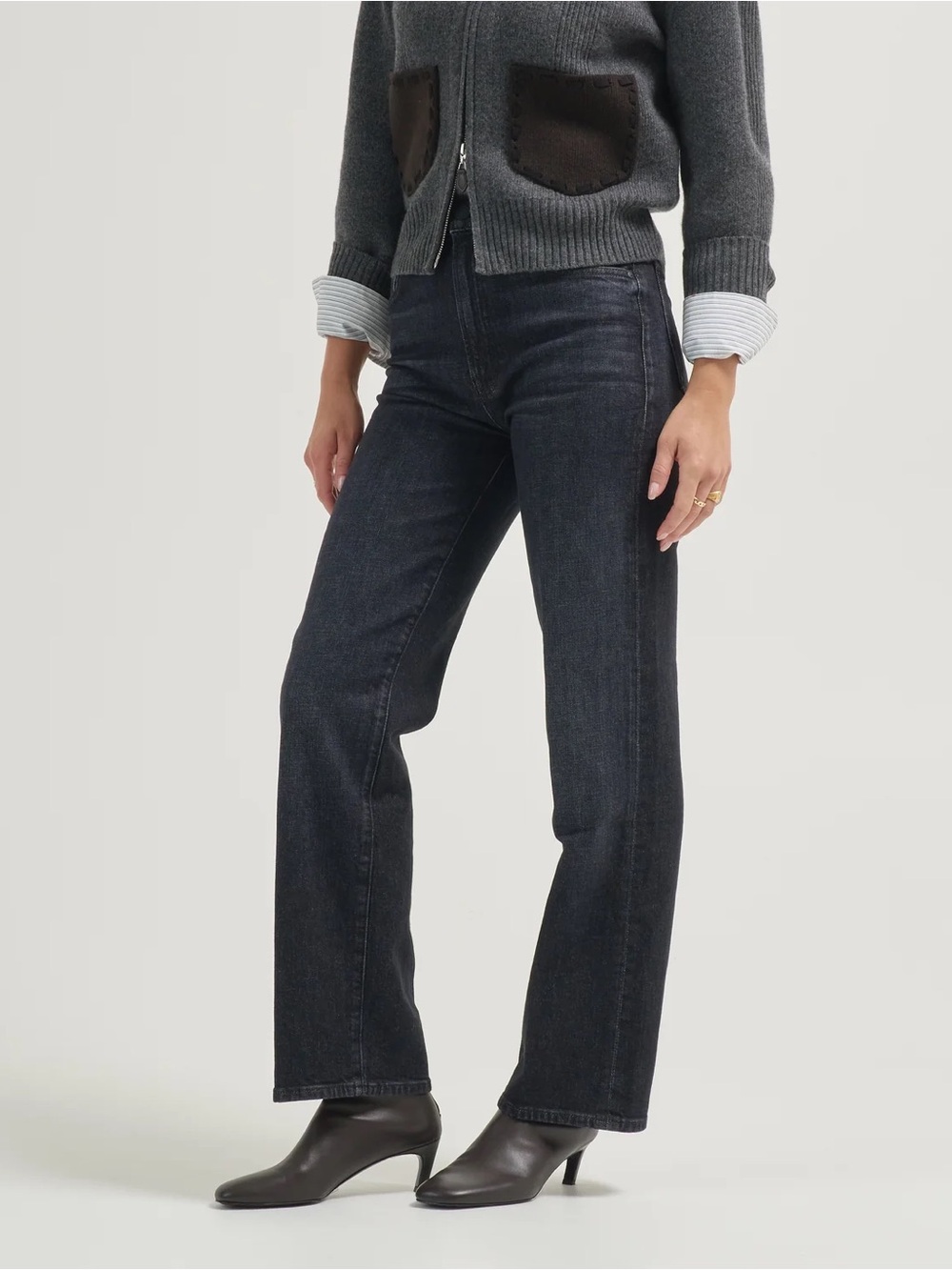 New Mother The Rambler Zip Sneak Jeans Riding The Milkyway